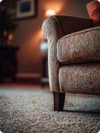 a freshly cleaned arm
chair
